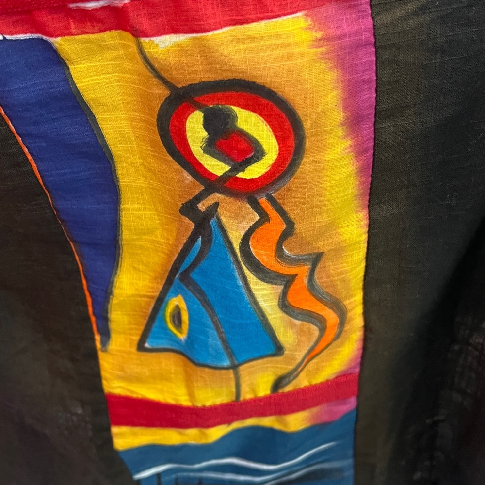 Colorful Abstract Women's Kimono - Picture 5 of 8